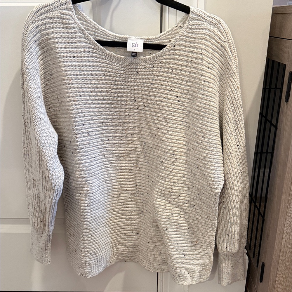 CAbi Women's Light Gray Knit Sweater
